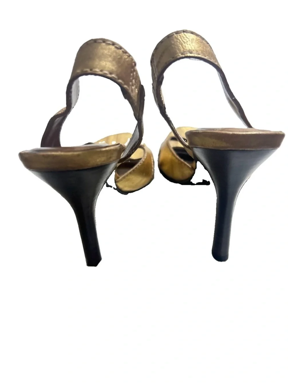 Carlos by Carlos Santana Fidelity Vintage Gold Metallic Slingback Heels 7.5
